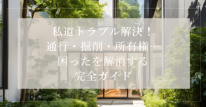 私道のトラブル